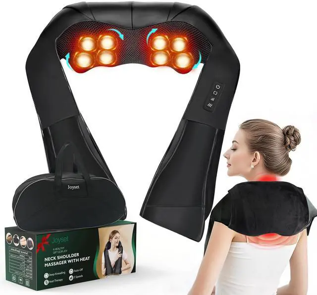 Main image of Shiatsu Neck and Back Massager with Heat,Shoulder Massager for Pain Relief Deep Tissue, 3D Kneading Massage with Cloth Cover,Carry Bag,Best Gifts for Men Women Parents