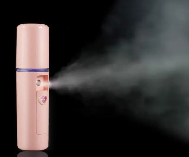 Alt view image 3 of 7 - Nano Facial Mister Moisturizing Atomization Humidifier Cool Mist Facial Steamer Handy Mist Sprayer Moisturizing & Hydrating for Skin Care, Makeup, Eyelash Extensions (Pink)