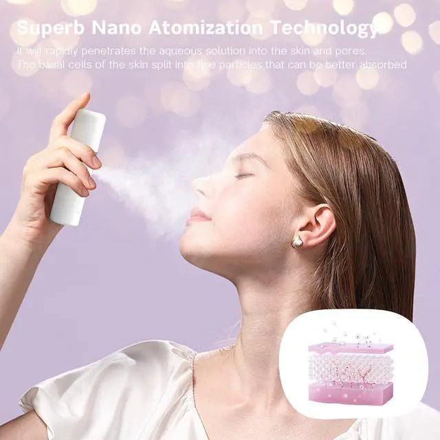 Alt view image 4 of 7 - Nano Facial Mister Portable Mini Face Mist Handy Sprayer Automatic Eyelash Extensions Cool Facial Steamer