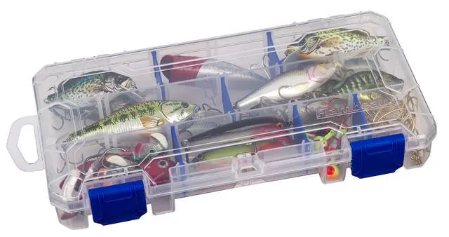 Alt view image 3 of 6 - Outdoors 3003 Tuff Tainer, 18 Compartments, 9 Zerust Dividers | Compact divided tackle box with 9 Zerust dividers for up to 18 compartments. Translucent, 9.125 x 5 x 1.25in