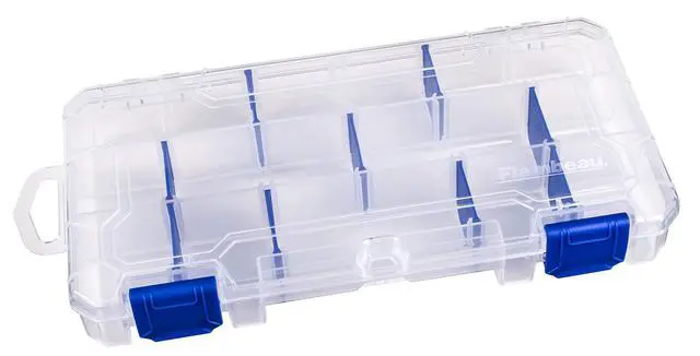 Alt view image 4 of 6 - Outdoors 3003 Tuff Tainer, 18 Compartments, 9 Zerust Dividers | Compact divided tackle box with 9 Zerust dividers for up to 18 compartments. Translucent, 9.125 x 5 x 1.25in