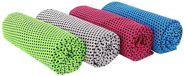 Main image of Cooling Towel 4-Pack, Quick Dry Fabric for Gym Sports Workout | 40*12 Inch, Breathable Sport Towel, Lightweight Portable, Wet And Wring To Activate, For Running Yoga Hiking Fishing