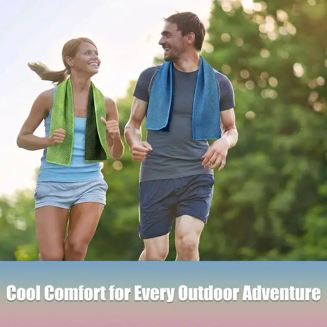Alt view image 6 of 7 - Cooling Towel 4-Pack, Quick Dry Fabric for Gym Sports Workout | 40*12 Inch, Breathable Sport Towel, Lightweight Portable, Wet And Wring To Activate, For Running Yoga Hiking Fishing