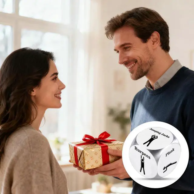 Alt view image 6 of 6 - Gym Gifts for Men Workout Fitness Gifts for Gym Rats Women Men Cool Fitness Lovers Stocking Stuffers Funny Exercise Gift Equipment Home Workout Accessories Gear Decision Dice