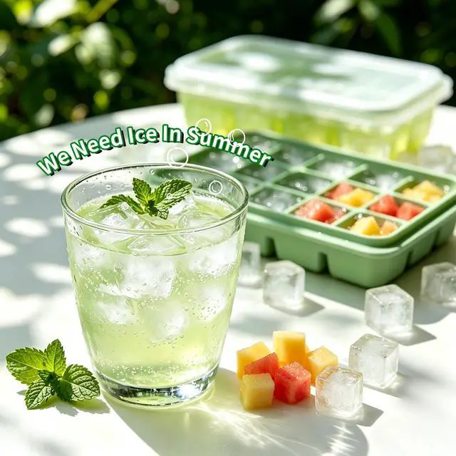 Alt view image 3 of 7 - Ice Cube Trays with Lid, 2 Packs 30 Cubes Durable Stackable Flexible Silicone Ice Cube Trays for Freezer with Removable Silicone Lids for Baby Food, Whiskey, Cocktail, Coffee, BPA Free