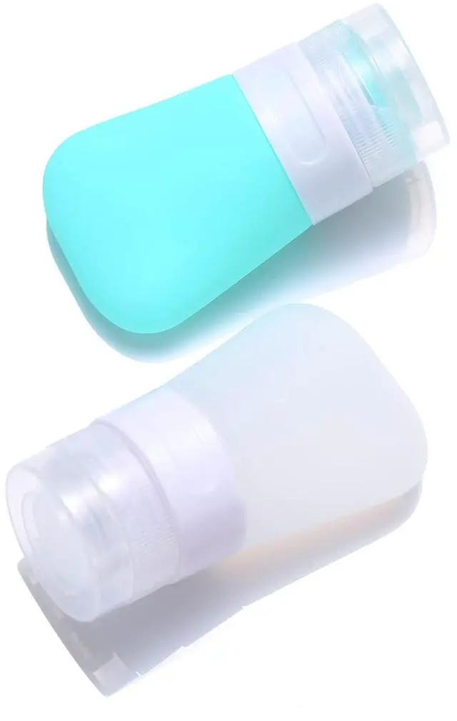 Main image of 2 Pcs Silicone Travel Bottles,1.3oz Leak Proof Refillable Squeeze Containers with Transparent Carry Bag,Small Empty Travel Size Bottles for Shampoo,Conditioner,Lotion,Toiletries