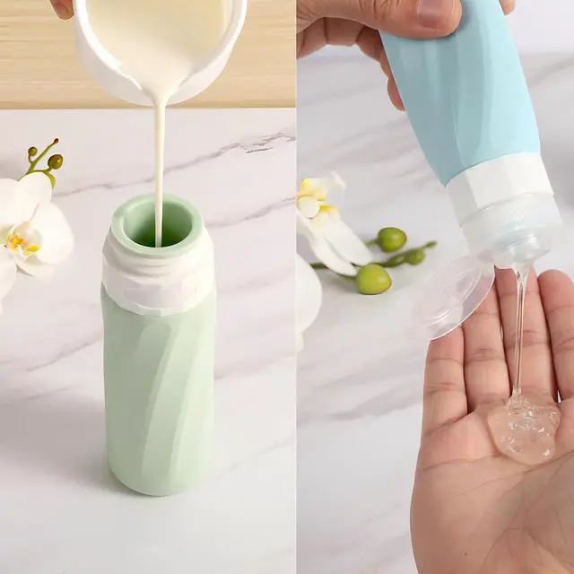 Alt view image 5 of 7 - 16 Pack Travel Bottles for Toiletries, TSA Approved 3oz Containers | Silicone Travel Size Containers for Shampoo and Conditioner, BPA Free with Toiletry Bag