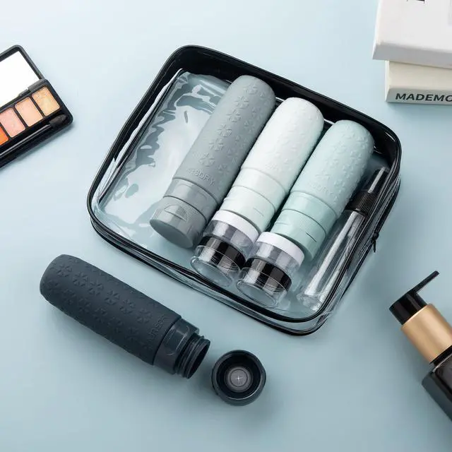 Alt view image 7 of 7 - Travel Bottles for Toiletries, TSA Approved Silicone Travel Containers for Toiletries, Leak Proof Refillable Liqus Shampoo And Conditioner travel Essentials toiletry Bottles (18 Pack)