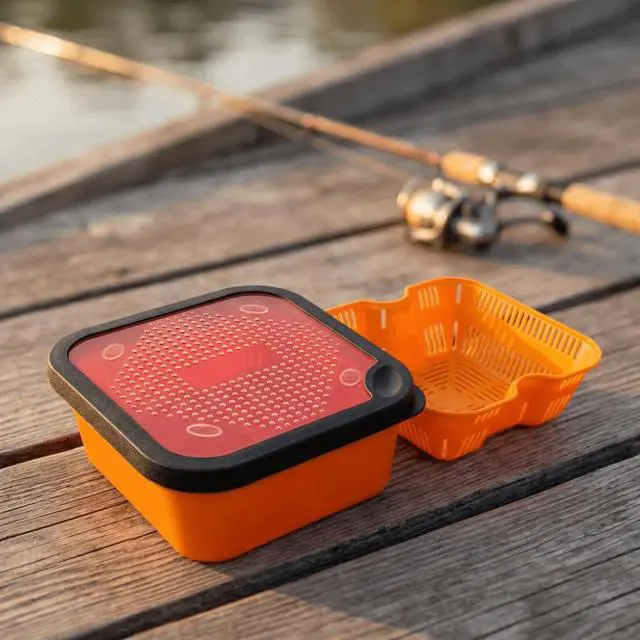 Alt view image 5 of 7 - Portable Bait Storage Box with Inner Frame Durable PP Bait Container for Fishing Preparation and Outdoor Angling Use(S-16.5 * 16.5 * 5.5 cm)
