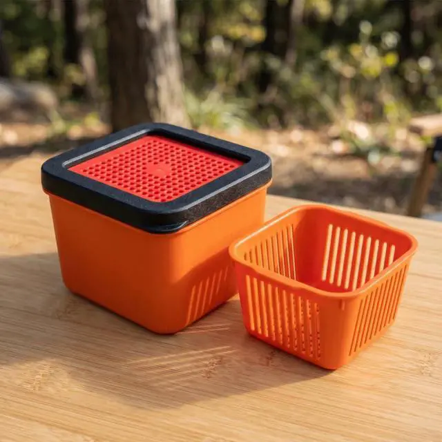 Alt view image 6 of 7 - Portable Bait Storage Box with Inner Frame Durable PP Bait Container for Fishing Preparation and Outdoor Angling Use(S-16.5 * 16.5 * 5.5 cm)