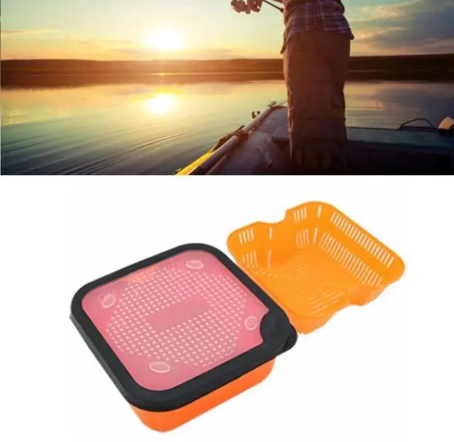 Alt view image 7 of 7 - Portable Bait Storage Box with Inner Frame Durable PP Bait Container for Fishing Preparation and Outdoor Angling Use(S-16.5 * 16.5 * 5.5 cm)