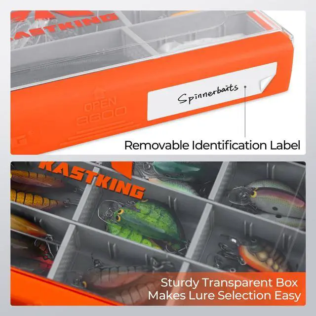 Alt view image 5 of 6 - HyperSeal Waterproof Tackle Box, 3600 Tackle Trays | Fishing Tackle Box Organizer with Removable Dividers, Lure Box and Terminal Tackle Storage, Fishing Gear, 1 Pack
