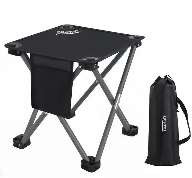 Main image of Camping Stool,Portable Folding Compact Lightweight Stool Seat for Camping Fishing Hiking Gardening Outdoor Walking Backpacking Travelling and Beach with Carry Bag (Black)