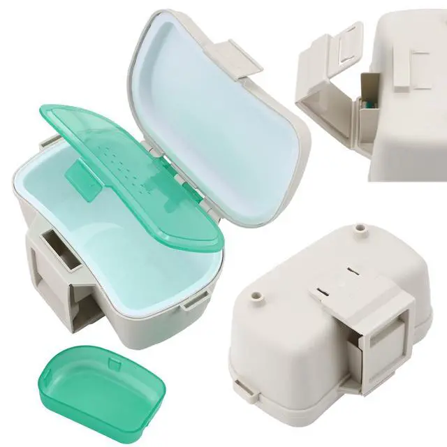 Alt view image 3 of 6 - Insulated Live Bait Holder Waist Mounted Dual Layer Fishing Bait Bucket Container with Lid and Lock Portable Plastic Lure Worm Storage Tackle Box, Keeps Baits Fresh and Alive