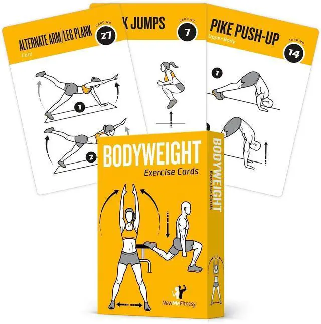 Main image of Bodyweight Workout Cards, Instructional Fitness Deck for Women & Men, Beginner Fitness Guide to Training Exercises at Home or Gym (Bodyweight, Vol 1)