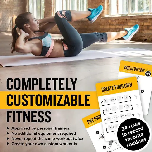 Alt view image 3 of 7 - Bodyweight Workout Cards, Instructional Fitness Deck for Women & Men, Beginner Fitness Guide to Training Exercises at Home or Gym (Bodyweight, Vol 1)