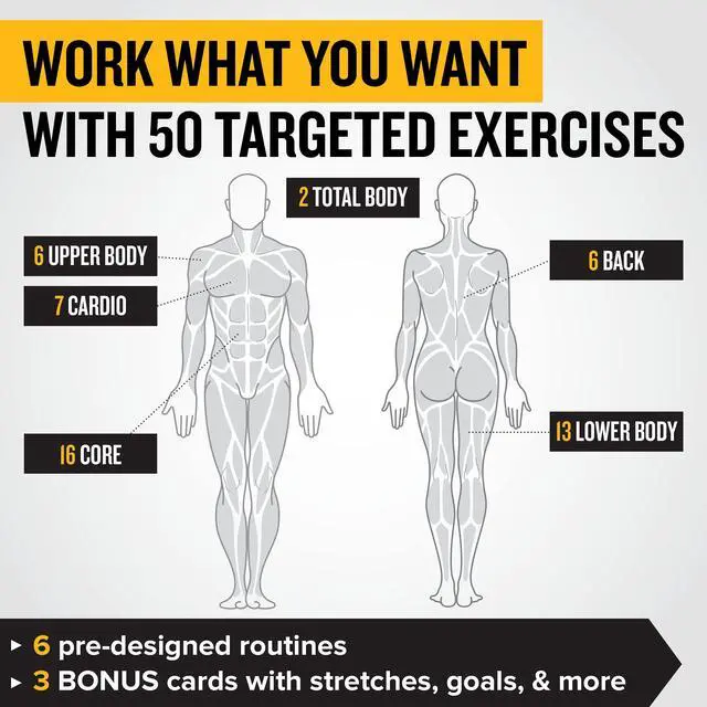 Alt view image 7 of 7 - Bodyweight Workout Cards, Instructional Fitness Deck for Women & Men, Beginner Fitness Guide to Training Exercises at Home or Gym (Bodyweight, Vol 1)