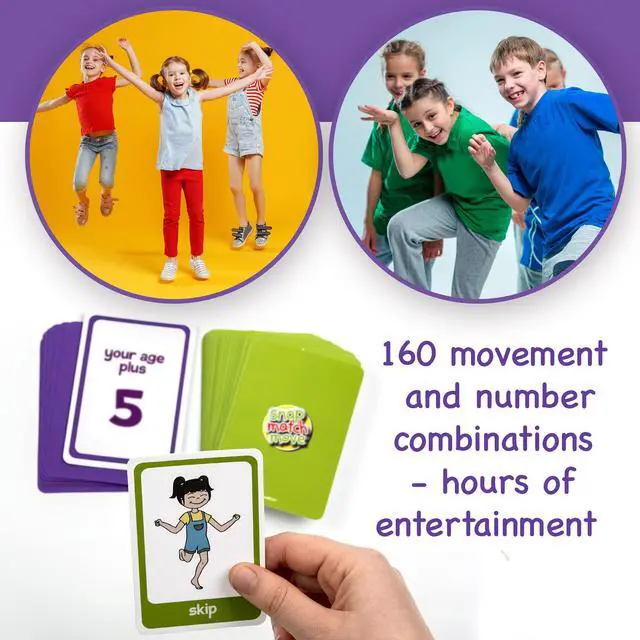 Alt view image 5 of 7 - Exercise Cards for Kids, Play PE Games with 20 Exercises, 52 Cards | PE Teacher Must Haves, Solo or Group Play, Indoor Classroom Recess Games, Home School Therapy, Snap Memory Go Fish, Ages 4+