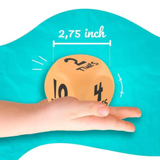Alt view image 2 of 7 - Exercise Dice for Kids, Fun Foam Workout Dice, Fitness Game - 1 Pack | 2.75" Each, 6 Sided PE Equipment for Elementary Classroom, Ages 3-12, Indoor Recess & Family Activity, Birthday Gift Idea