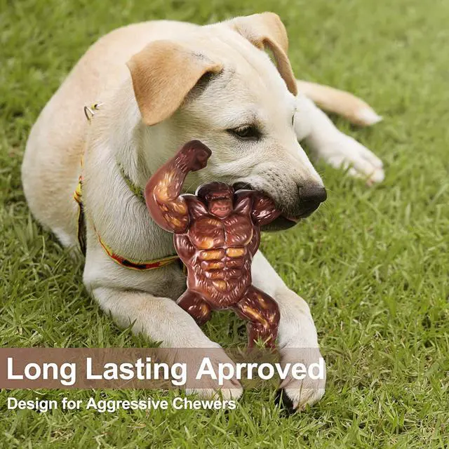 Alt view image 2 of 7 - Indestructible Dog Toys for Aggressive Chewers, Extreme Tough Toys for Large Dogs, Real Beef Flavored, Dog Bone for Medium/Large Dogs Breed, Gifts for Dogs