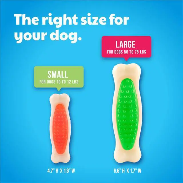 Alt view image 5 of 7 - Chew 'n Clean Tuff Bone Bacon Scented Dental Dog Chew Toy - Large