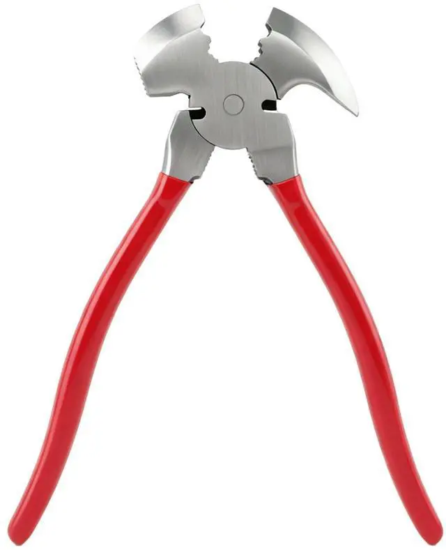 Main image of 10.5 Inch Multi-Function Fencing Pliers, Heavy Duty Steel Fence Tool with Red Handle, Wire Cutter, Nail & Staple Puller, Hammer Head for Fence Installation & Repair