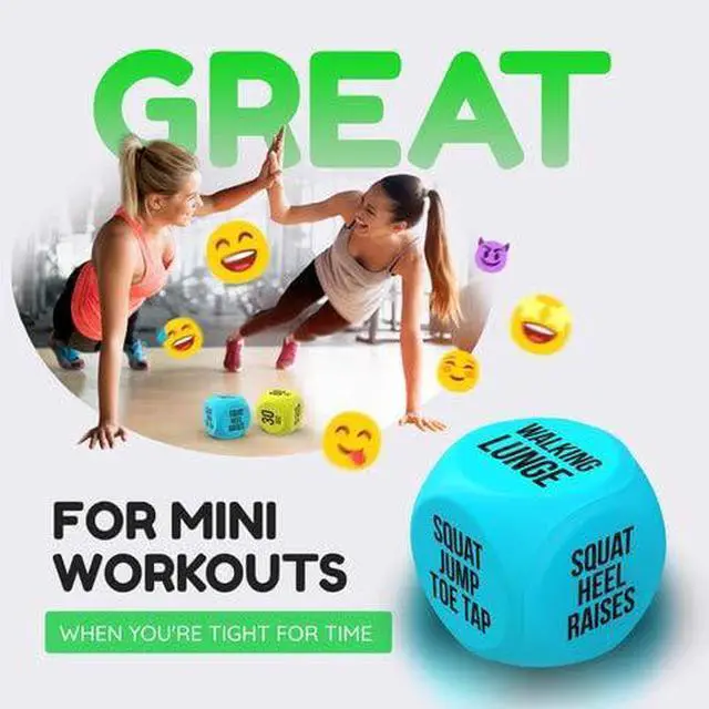 Alt view image 5 of 7 - 4 PCS Exercise Dice 6 Sided Foam Workout Dice for Teens & Adults, Fun Fitness Equipment for Solo or Group Classes, Home Gym Use Great Workout Equipment & Gifts for Gym Lovers (Blue)