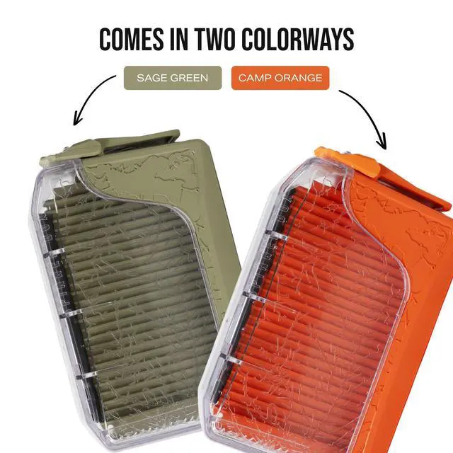 Alt view image 6 of 7 - SpinnerBox Tackle Box, Holds 40 Lures, Tactical Green | Magnetic plus snap-lock closure with clear lid holds up to 40 spinners, spoons & small baits.