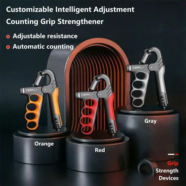 Alt view image 2 of 7 - Grip Strength Trainer Forearm Strengthener 11-220 lbs Adjustable Resistance | Automatic Counting, Ergonomic Design, Ideal Device for Grip Strengthening, Arthritis Relief, Hand Physical Therapy & Rehab