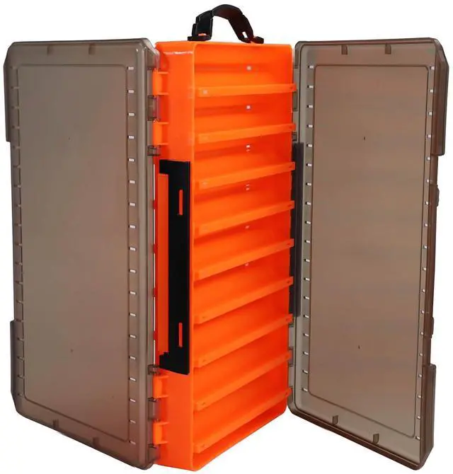 Main image of Fishing Lure Box Double Sided Tackle Box 18 Compartment Lure Box 3700 Tackle Tray Crankbait Storage Spinner Bait Tackle Box Large Bait Box