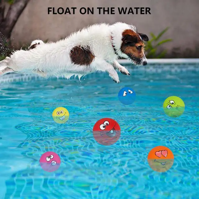 Alt view image 7 of 7 - Dog Toy Squeaky Dog Toys Funny Face Chewing Latex Rubber Soft Fetch Play Interactive Dog Balls for Puppy Small Medium Pet Dog (6PCS)
