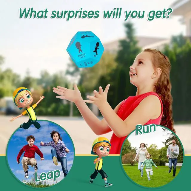 Alt view image 2 of 7 - Exercise Dice Set for Kids with 3 12-Sided Foam Dice for PE Games | Yoga dice games, kids exercise equipment for classroom, preschool, physical education learning, indoor & outdoor use