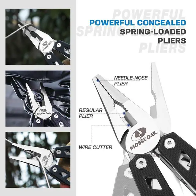 Alt view image 4 of 7 - Multitool, 21-in-1 Stainless Steel Pocket Knife with G10 Handle, Screwdriver Sleeve, Self-locking Pliers with Sheath-Perfect for Outdoor, Survival, Camping, Hiking, Simple Repair
