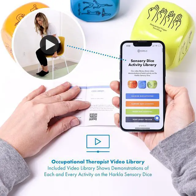 Alt view image 7 of 7 - Sensory Activity Dice for Kids and Adults | Fun and Effective Brain Breaks, Helps with Focus, Calm and Energy, Self Regulation for Kids, Occupational Therapist Approved