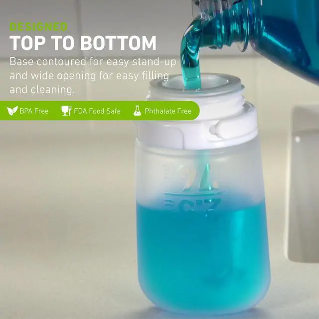 Alt view image 3 of 6 - GoToob+ 3-Pack, Small (1.7 fl oz), Clear/Purple/Teal | Refillable & Leak-Proof Silicone Travel Size Bottles with Locking Cap for Toiletries, Camping & TSA Carry-On