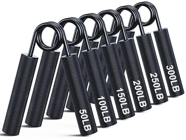 Main image of Grip Strength Trainer,Metal Hand Grip Strengthener Kit,Forearm Exerciser,Hand Gripper for Muscle Building and Hand Rehab Exercising- 4 Pack | Black