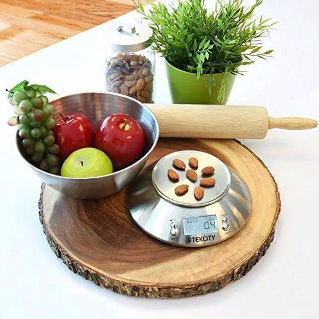 Alt view image 5 of 7 - Food Scale with Bowl, Timer and Temperature, Grams and Ounces | Stainless steel bowl with tare, temperature sensor, ideal for baking, coffee and meal prep