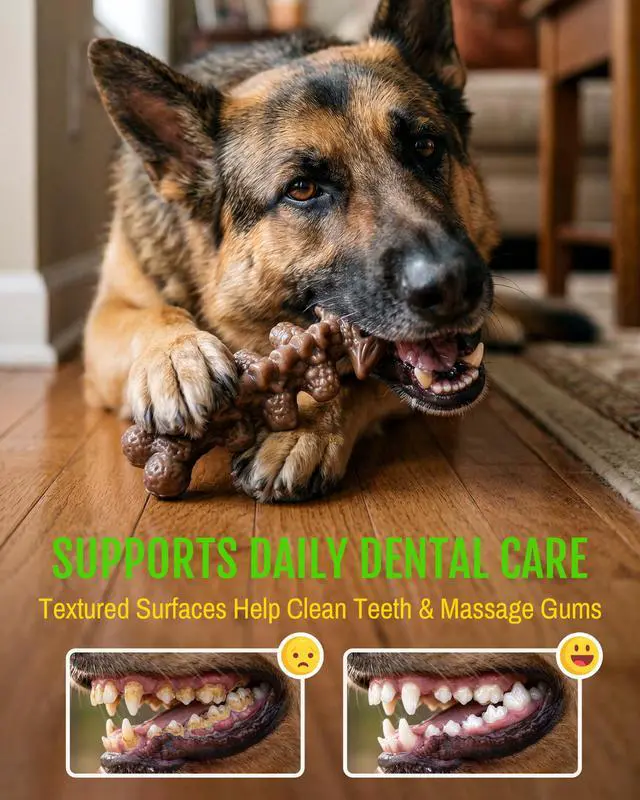 Alt view image 4 of 7 - 3-Pack Dog Toys for Aggressive Chewers 25-90 lbs,Bacon Flavored | Tough Dog Toys for Medium Large Breeds, Hard Nylon Dog Chew Bones, Durable Dog Toys, Long Lasting Chewing Fun, Teeth Cleaning