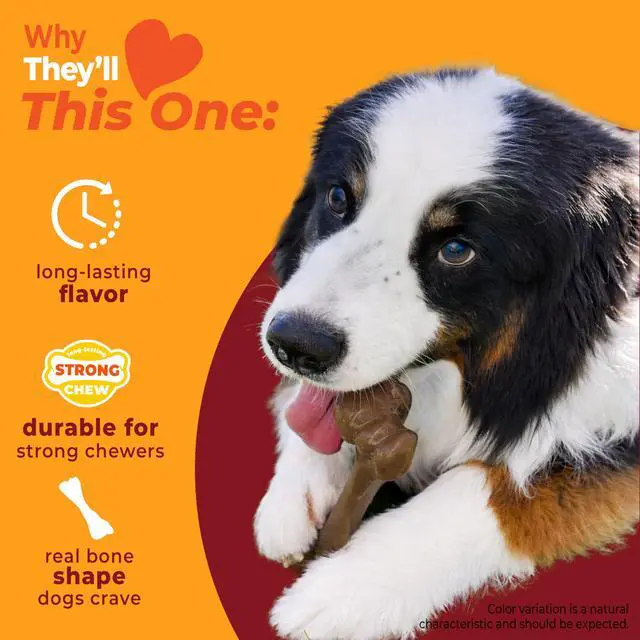Alt view image 3 of 7 - Strong Chew Femur Bone Dog Toy, Dog Bone for Aggressive Chewers | Dog bones for large dogs and strong chewers, long-lasting chew toy made with real bison & venison