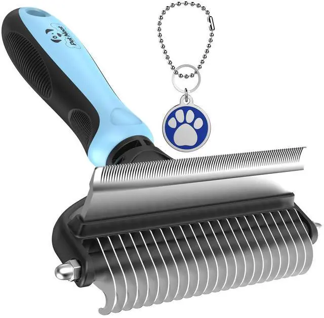Main image of Dog Brush and Cat Brush 2 Sided Pet Grooming Tool for Deshedding, Mats & Tangles Removing No More Nasty Shedding and Flying Hair
