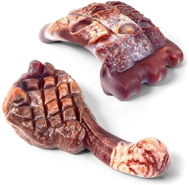 Main image of Tough Dog Chew Toys for Medium & Large Aggressive Chewers, 2 Pack | Indestructible, Hard Nylon Bone, Long Lasting Chewing, Teeth Cleaning, to Keep Them Busy, for 20-100 Lb Dogs, Milk Flavor