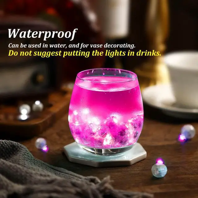 Alt view image 7 of 7 - 100pcs Balloon Lights, Long Standby Time Mini Ball Light, Round LED Multicolor Twinkling Ball Lamp for Paper Lantern Balloon Party Wedding, Birthday and Festival Christmas Decorative Lights