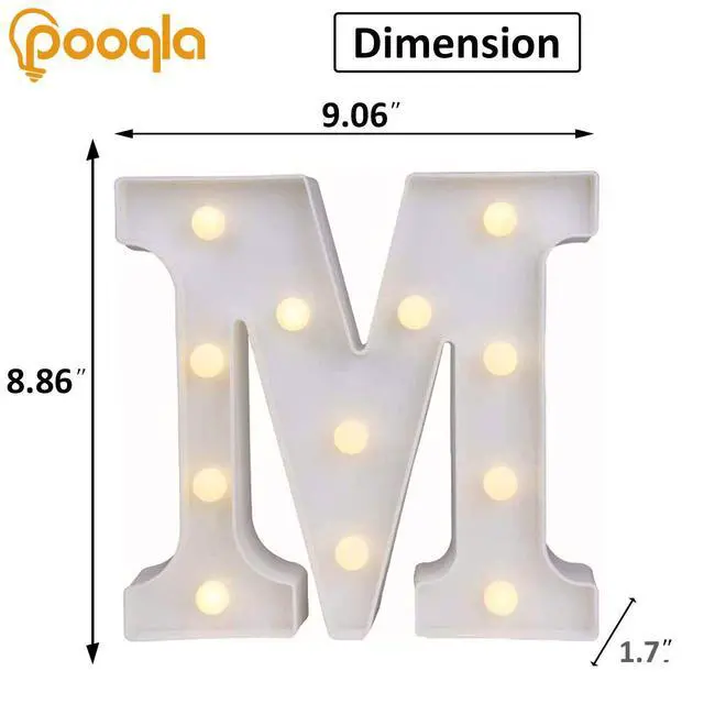 Alt view image 4 of 7 - LED Marquee Letter Lights Sign, Light Up Alphabet Letter for Home Party Wedding Decoration M