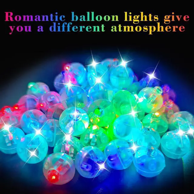 Alt view image 3 of 6 - 200Pcs Mini LED Ballon Lights Long Standby Time Waterproof Mini Light,Round Ball Lamp for Latex Balloon Paper Lantern Party Wedding Festival Christmas Halloween Decorative (Color)