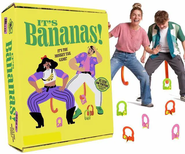 Main image of Its Bananas The Hilarious Monkey Tail Party Game for Adults & Families | Funny Indoor & Outdoor Game for Bachelorette Parties, Summer Parties, BBQs, Birthdays & Game Nights
