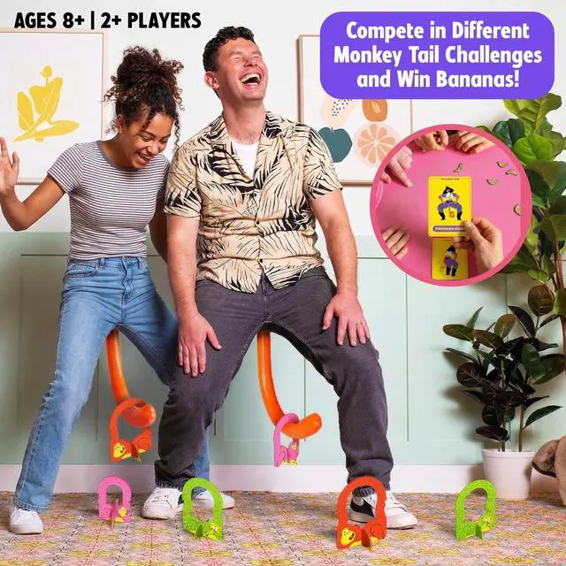 Alt view image 2 of 5 - Its Bananas The Hilarious Monkey Tail Party Game for Adults & Families | Funny Indoor & Outdoor Game for Bachelorette Parties, Summer Parties, BBQs, Birthdays & Game Nights