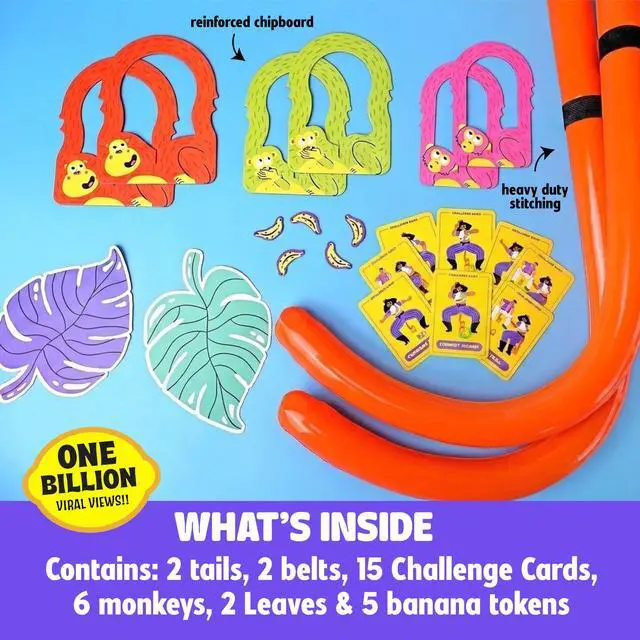 Alt view image 3 of 5 - Its Bananas The Hilarious Monkey Tail Party Game for Adults & Families | Funny Indoor & Outdoor Game for Bachelorette Parties, Summer Parties, BBQs, Birthdays & Game Nights