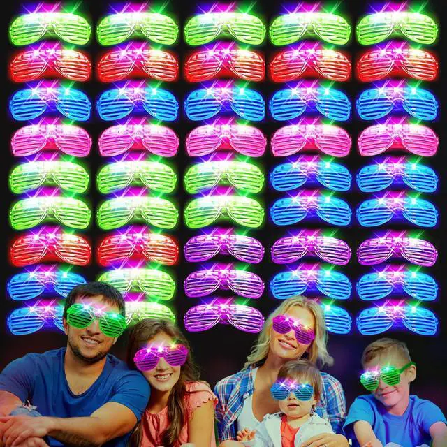 Main image of 38PCS LED Glasses, Light Up Glasses, 5 Colors, 3 Light Modes, Glow in The Dark Party Supplies, Neon Party Favors for Birthday Gifts, Party Decorations, New Year, Carnival
