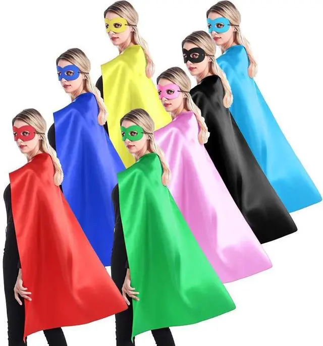 Main image of Superhero Capes and Masks for Teenagers and Adult Bulk Pack - Superhero Party Costumes for Team Spirit Building