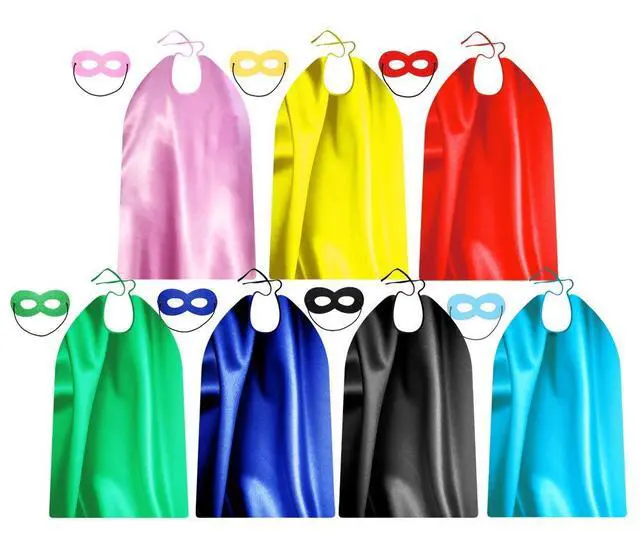 Alt view image 2 of 6 - Superhero Capes and Masks for Teenagers and Adult Bulk Pack - Superhero Party Costumes for Team Spirit Building